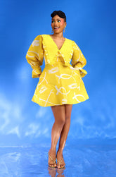 Efua Mini Dress (Yellow)